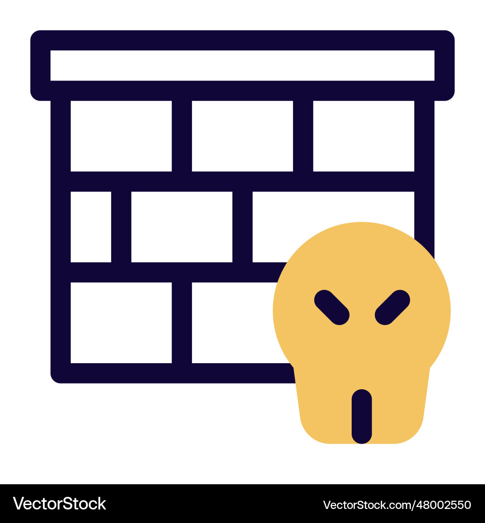 Firewall a security system to prevent virus vector image