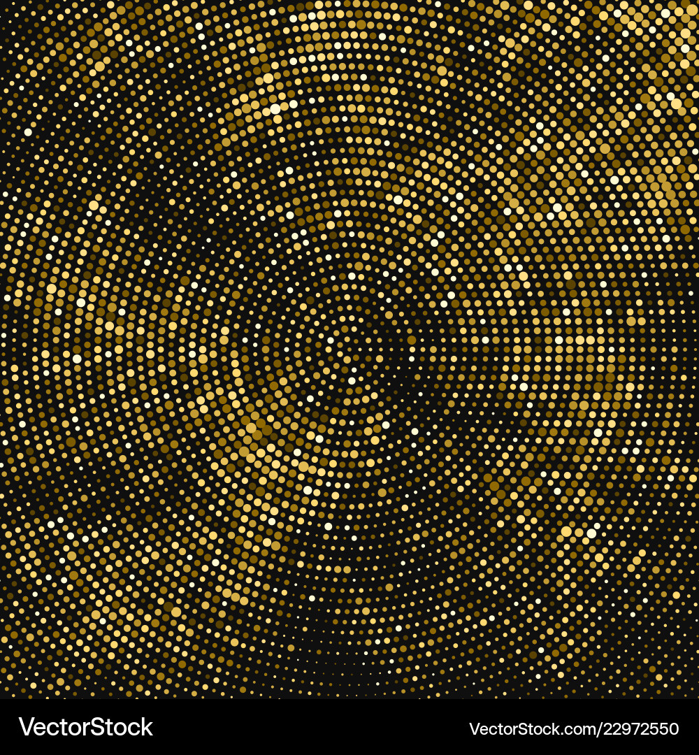 Gold glitter halftone dotted backdrop Gold glitter halftone dotted backdrop vector image