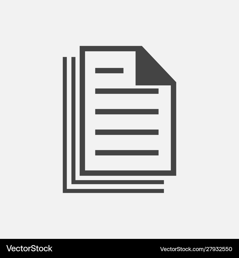 Icon document a business Vector Image