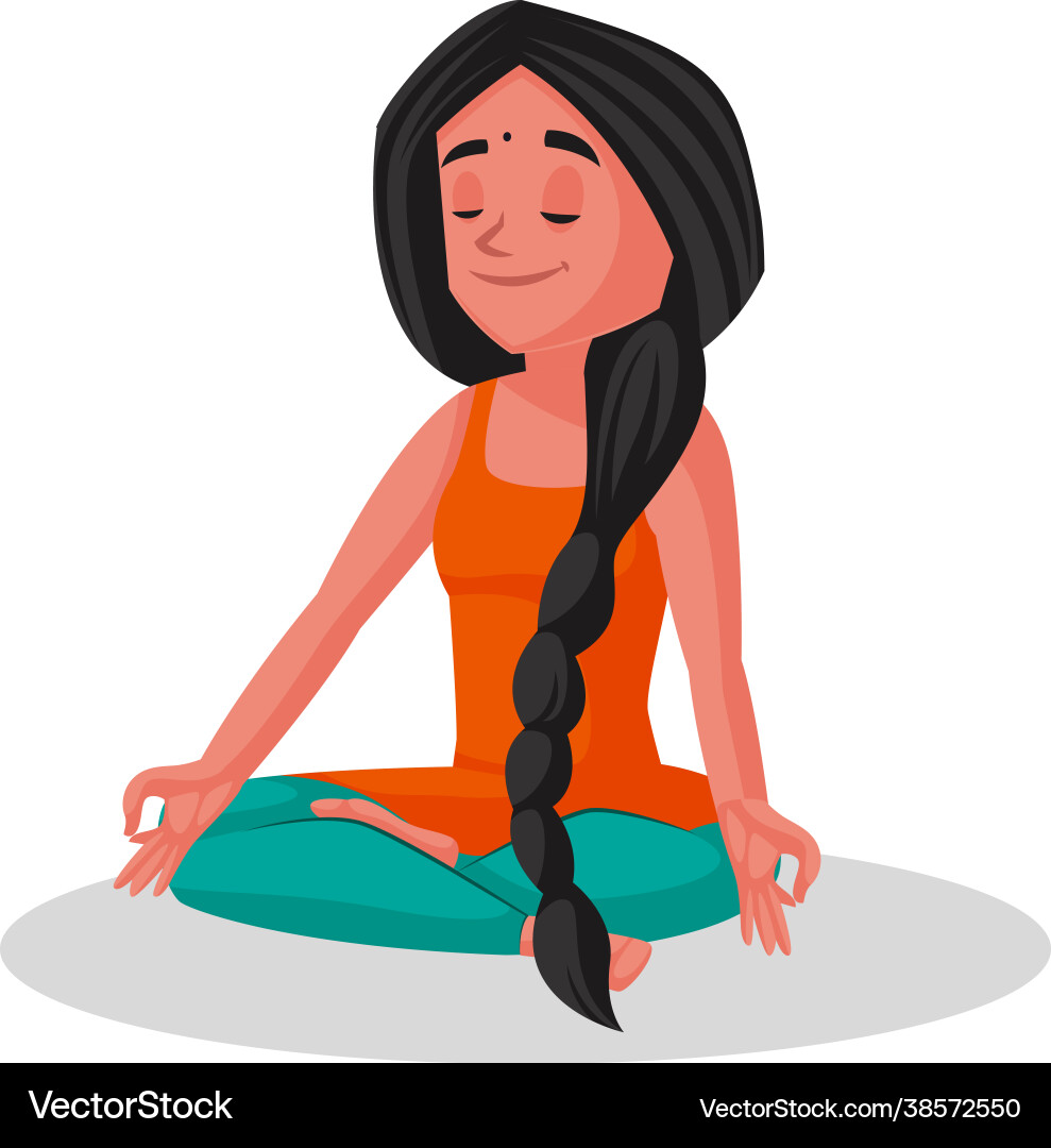 Indian girl cartoon character Indian girl cartoon character vector image