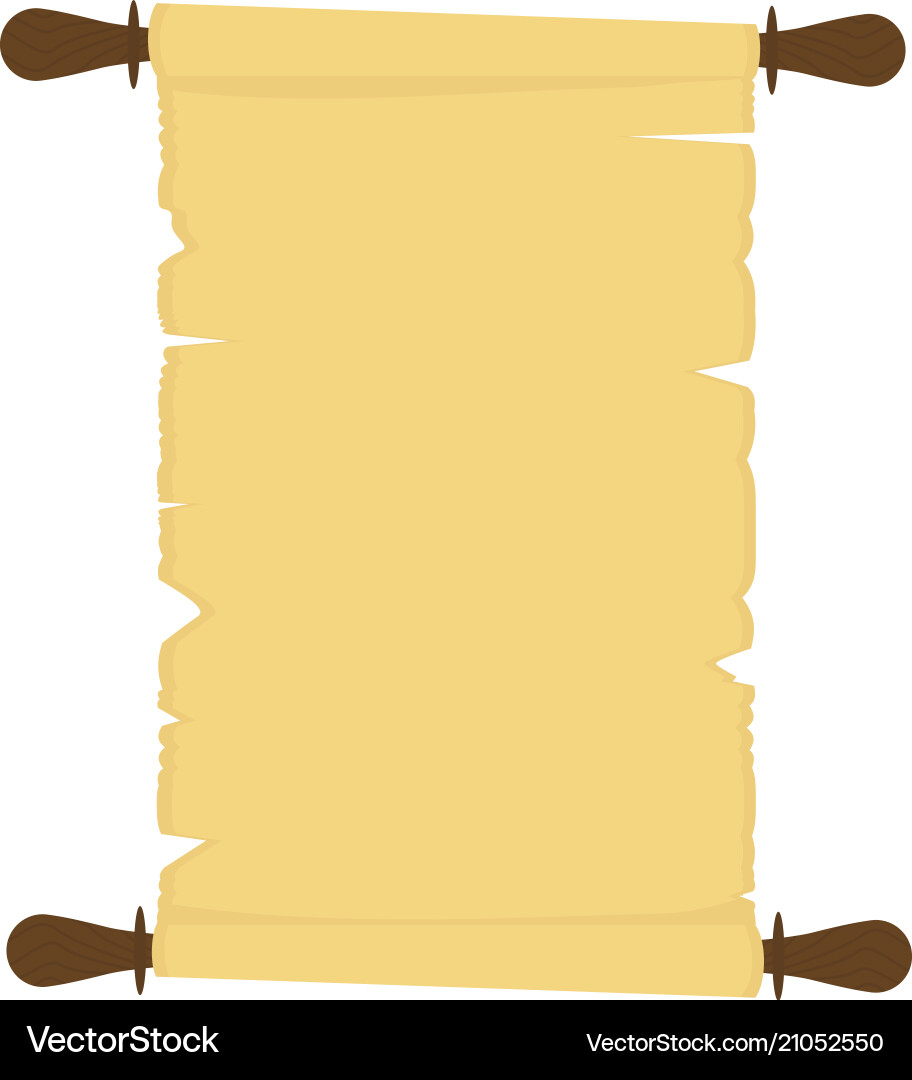 Old paper scroll isolated Vector Image