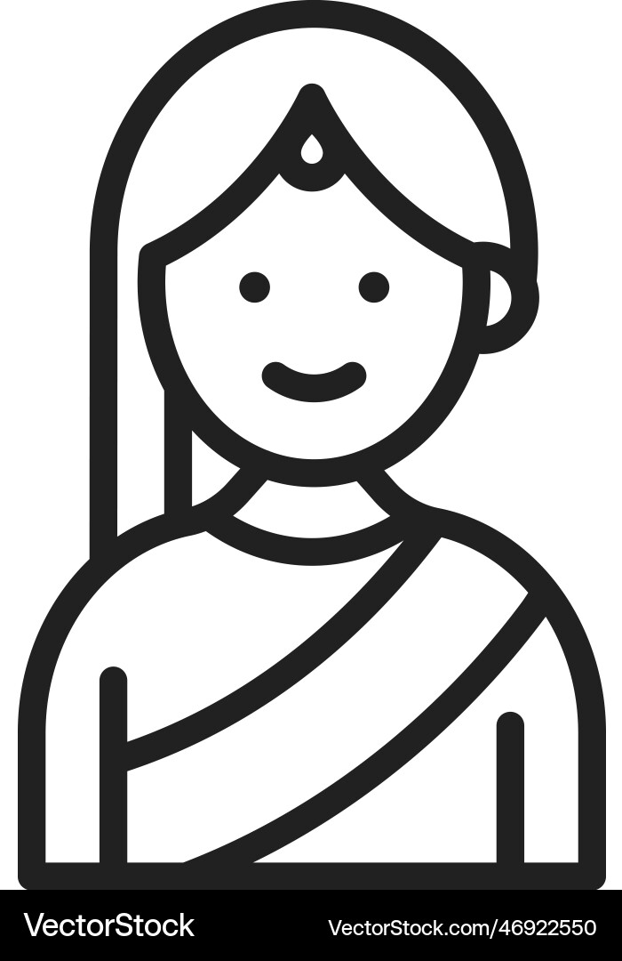 Sari icon image suitable for mobile apps Vector Image
