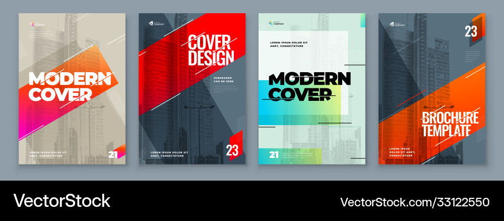 Set brochure design cover template Set brochure design cover template vector image