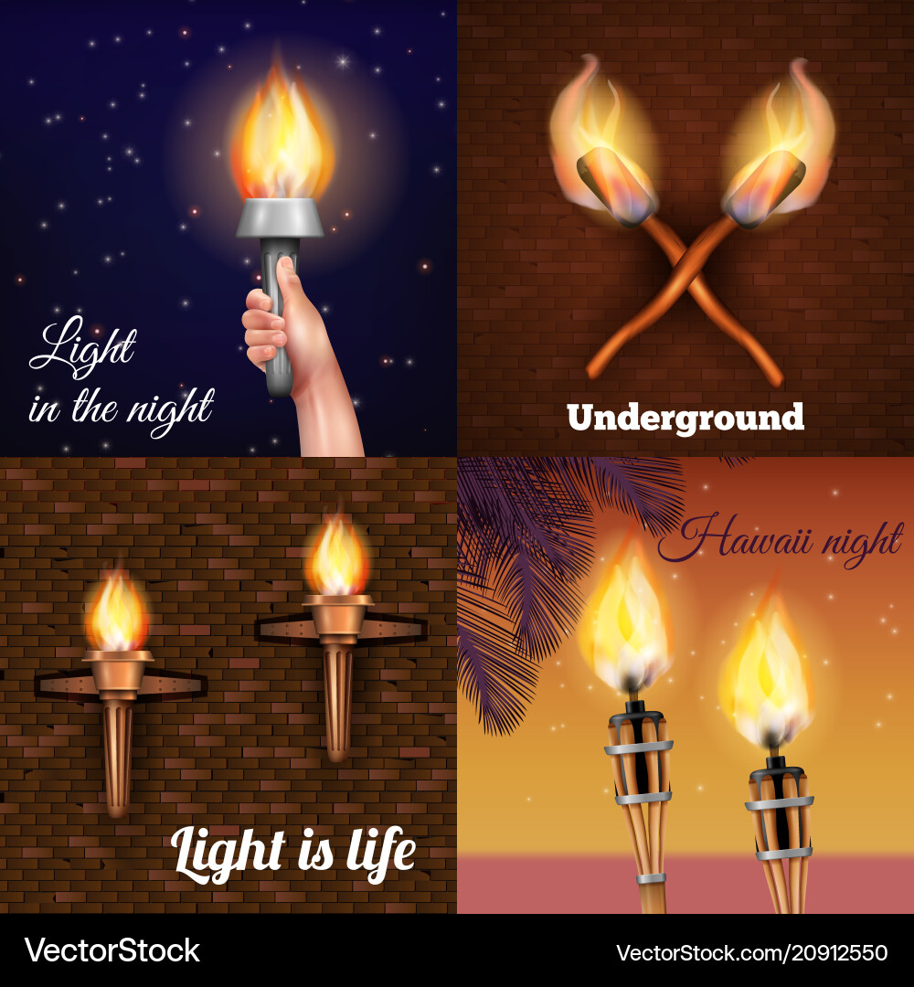 Torch light design concept Vector Image