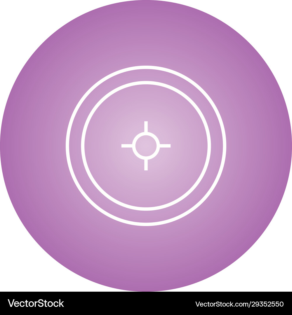 Unique location access line icon vector image