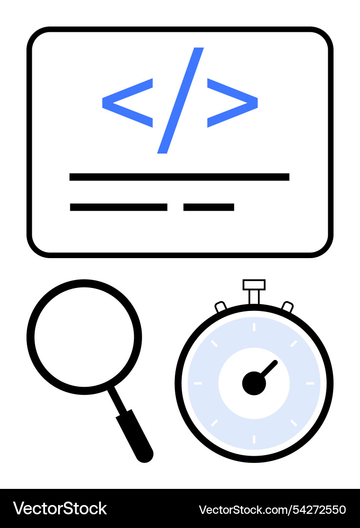 Web development elements with coding symbols Web development elements with coding symbols vector image