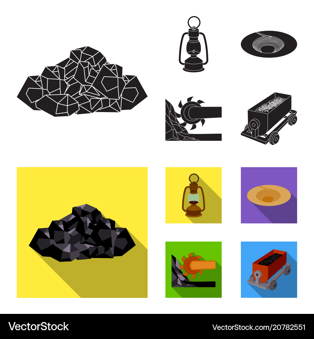 A miner lamp funnel mining combine Vector Image