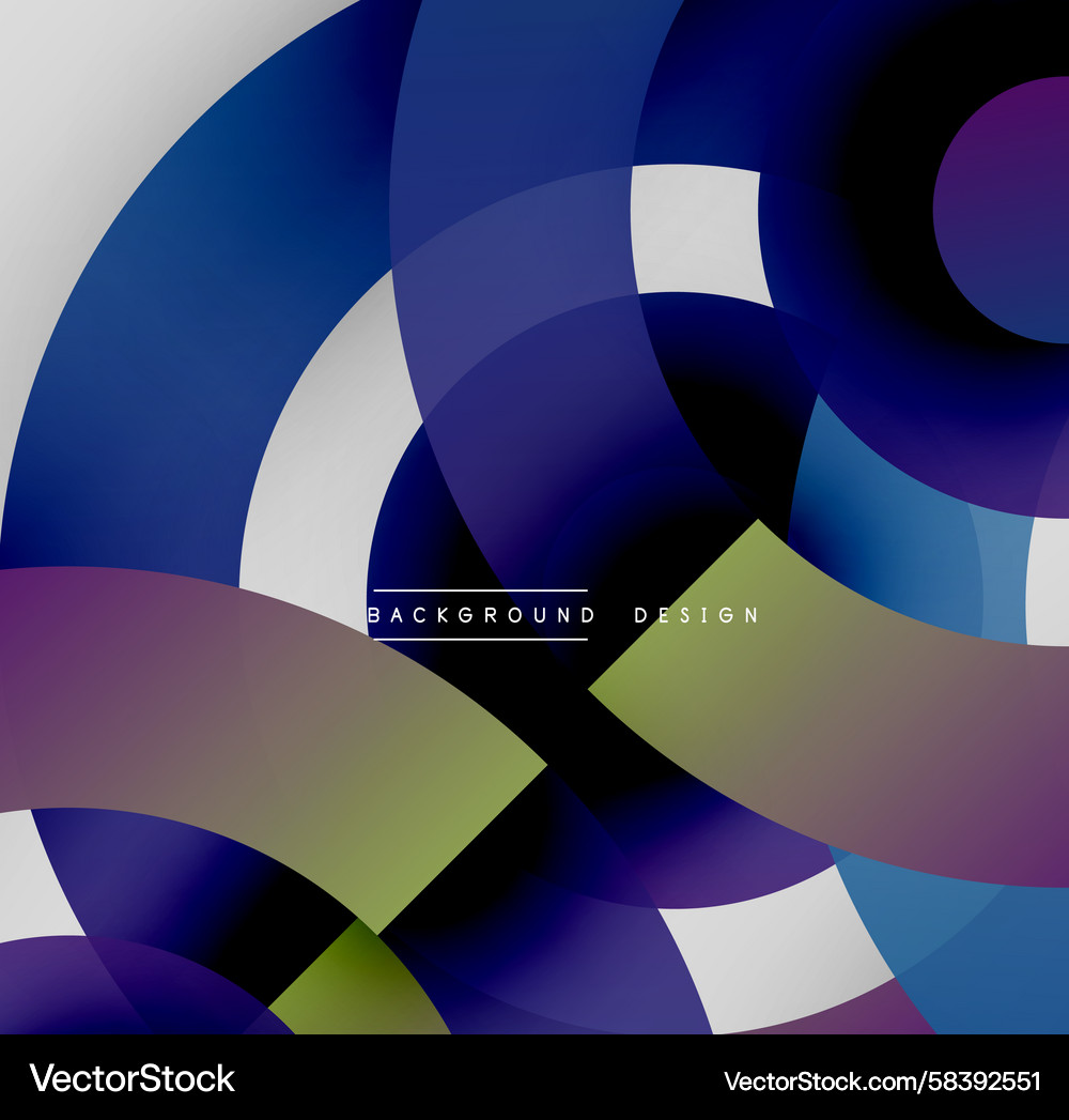 Abstract Circles: Vibrant Overlap Vector Image