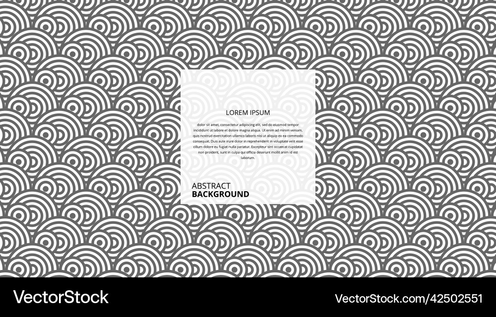 Abstract seamless geometric circular lines pattern vector image