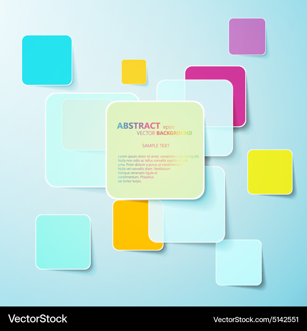 Collection of paper notes with copy space for text vector image