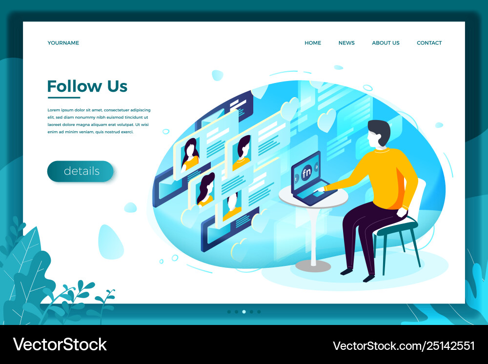 Concept - man with notebook vector image