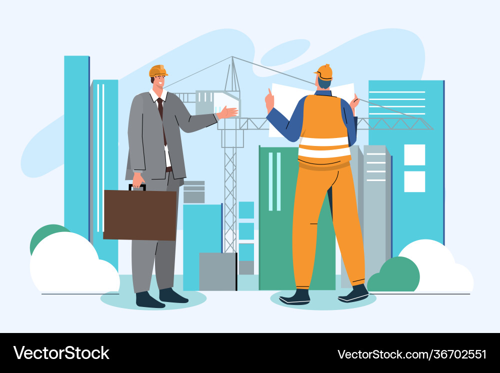 Engineering and construction vector image