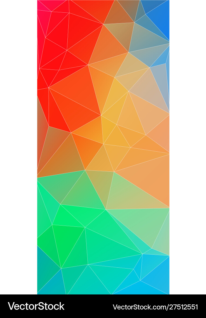 Flat awesome vertical background with triangle vector image
