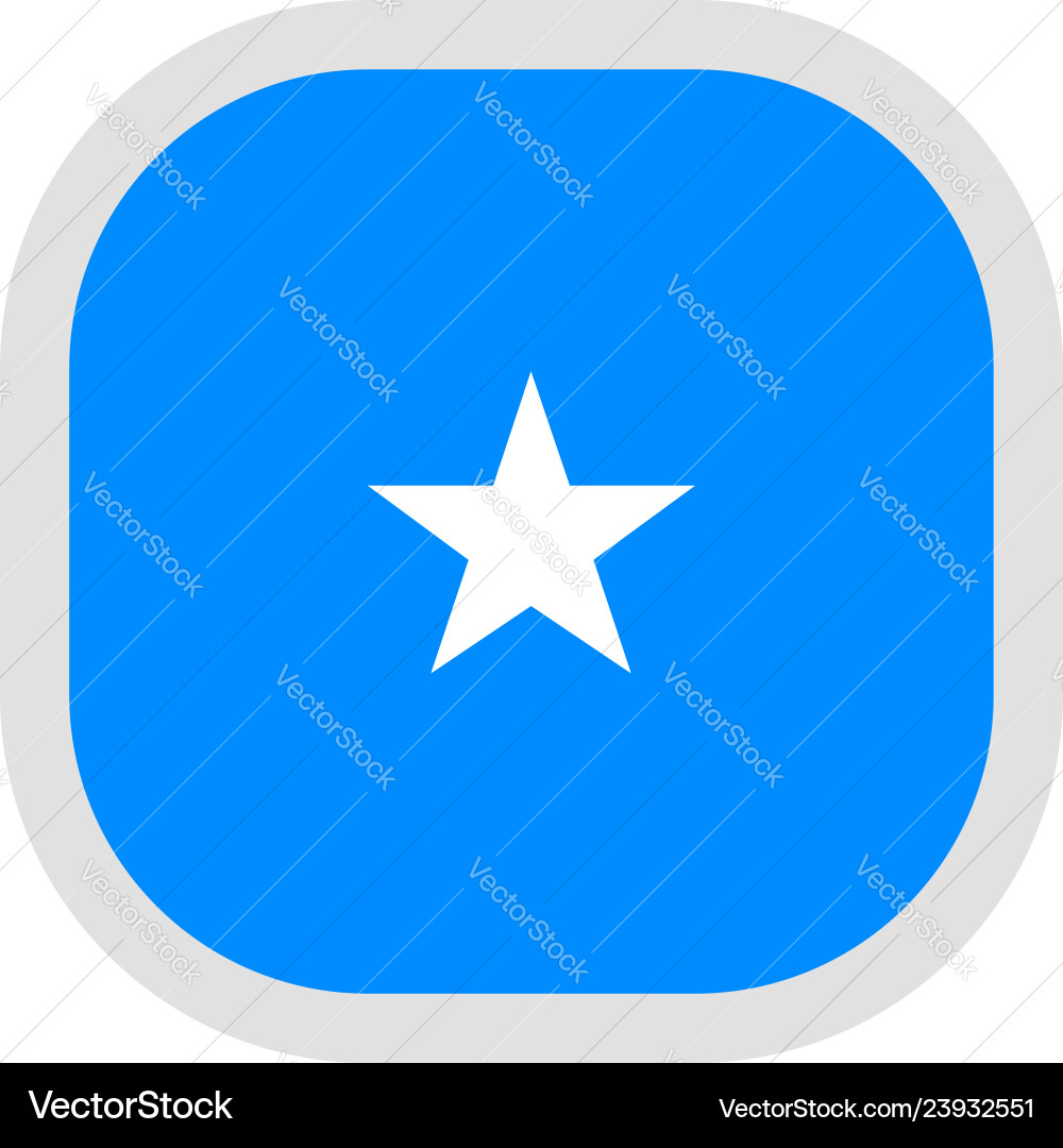 Icon square shape with flag on white background Icon square shape with flag on white background vector image