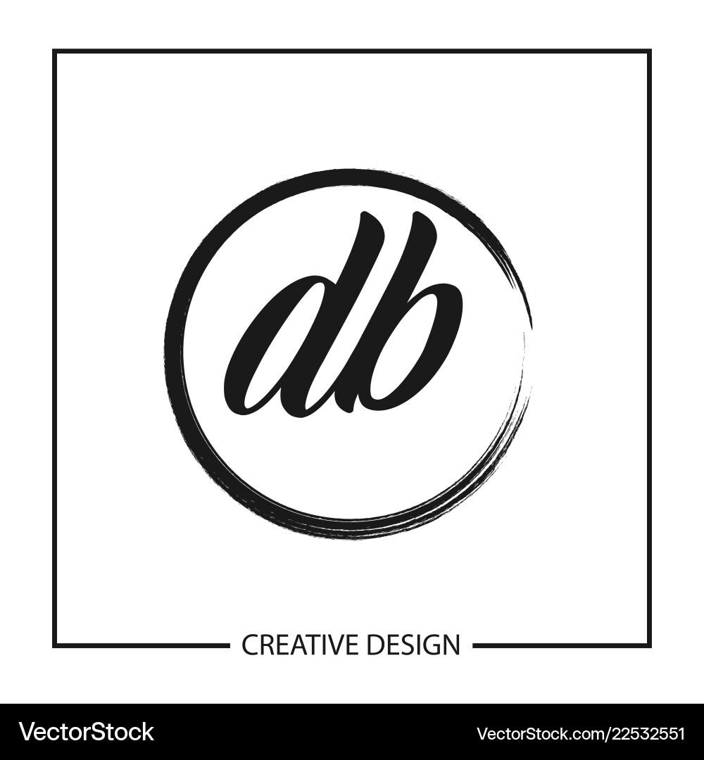 Initial letter db logo template design vector image