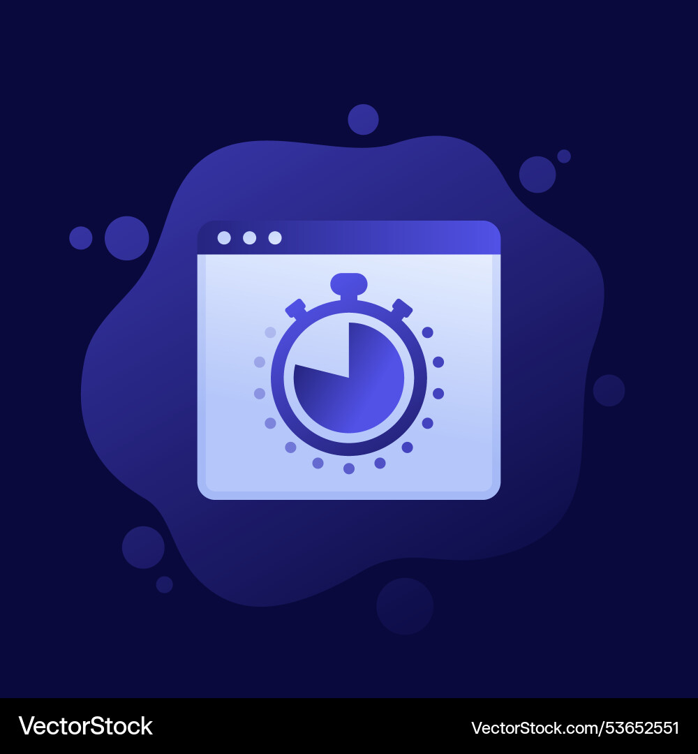 Online timer countdown icon design vector image