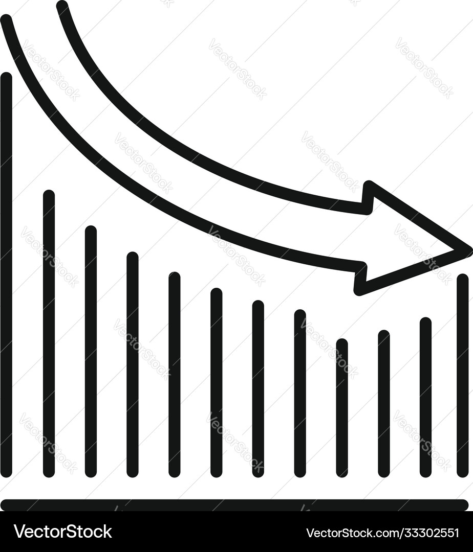 Regression analysis icon outline style Regression analysis icon outline style vector image