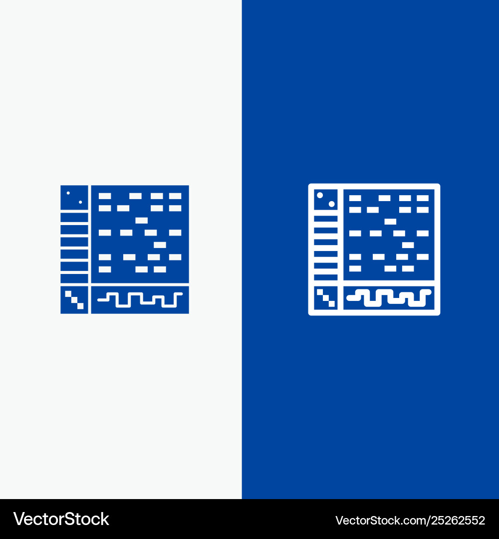 Ableton application audio computer draw line Vector Image