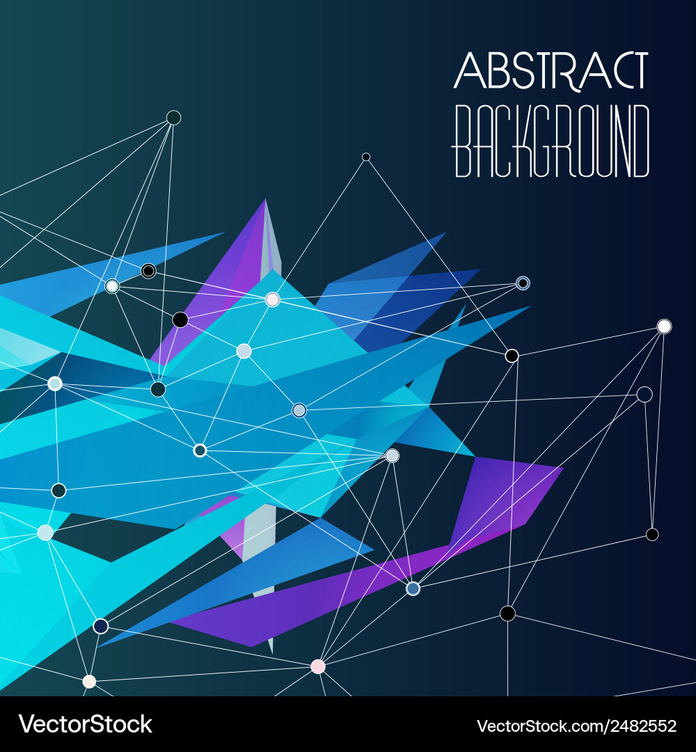 Abstract geometric background with triangle vector image
