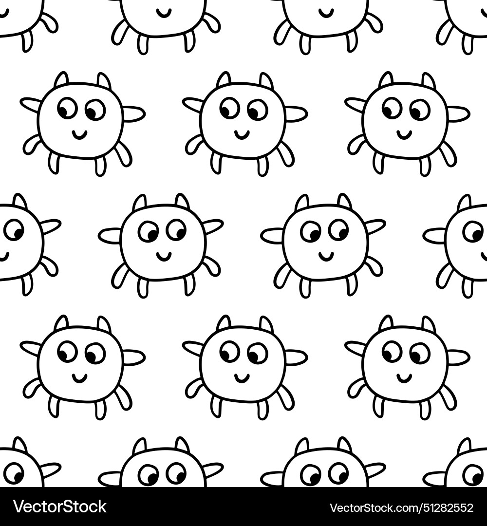 Cute halloween seamless pattern Royalty Free Vector Image