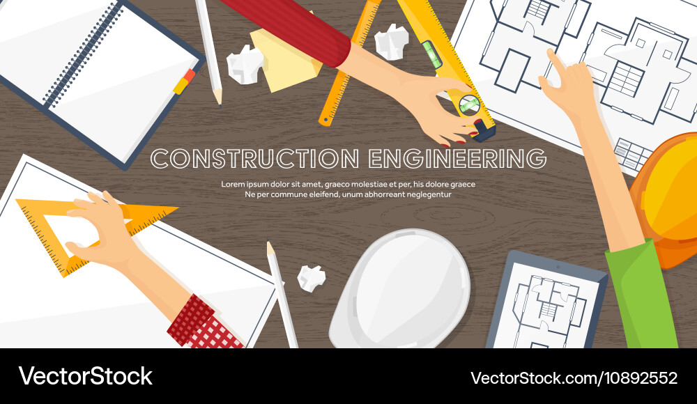 Engineering and architecture vector image
