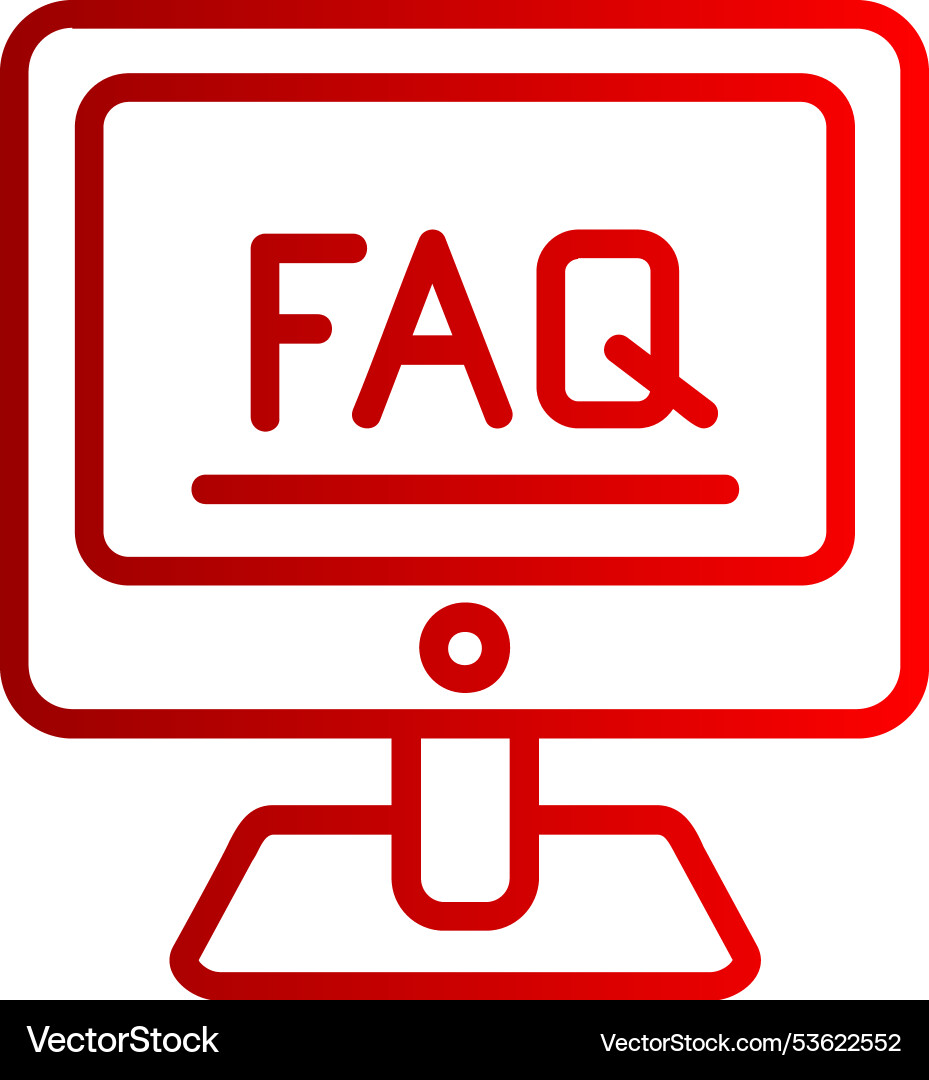 Faq line gradient icon Vector Image