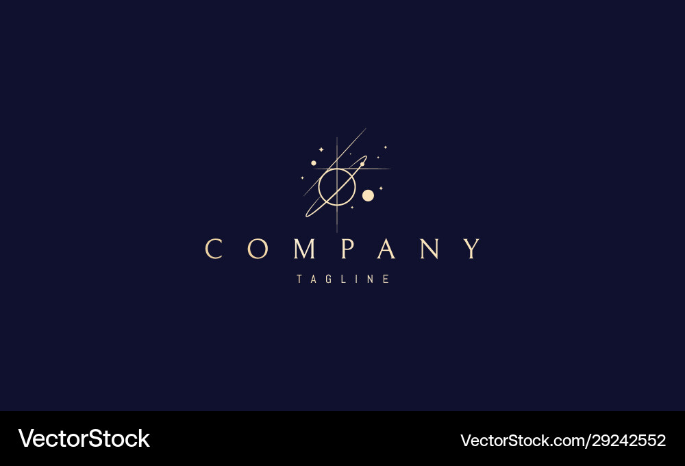 Golden logo on which an abstract image vector image