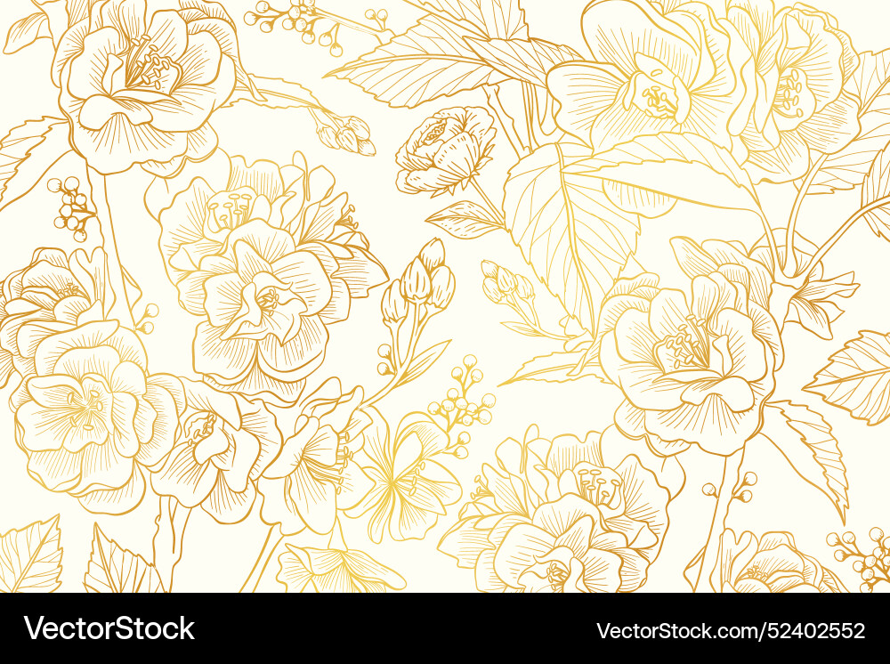Gradient golden linear background Vector Image