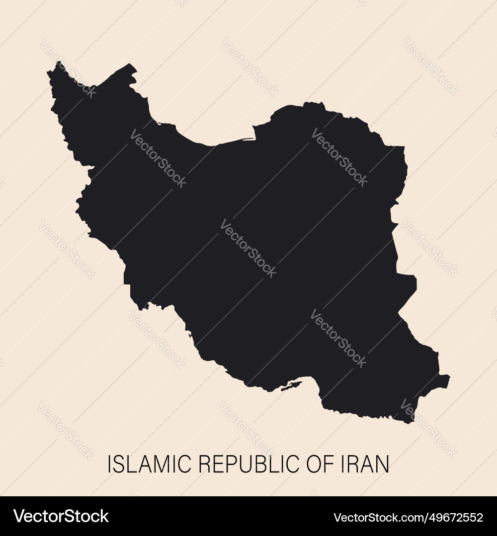 Highly detailed iran map with borders isolated Highly detailed iran map with borders isolated Vector Image