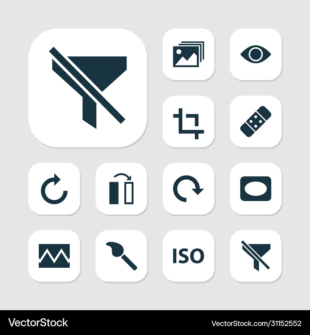 Image icons set with refresh right capture vector image