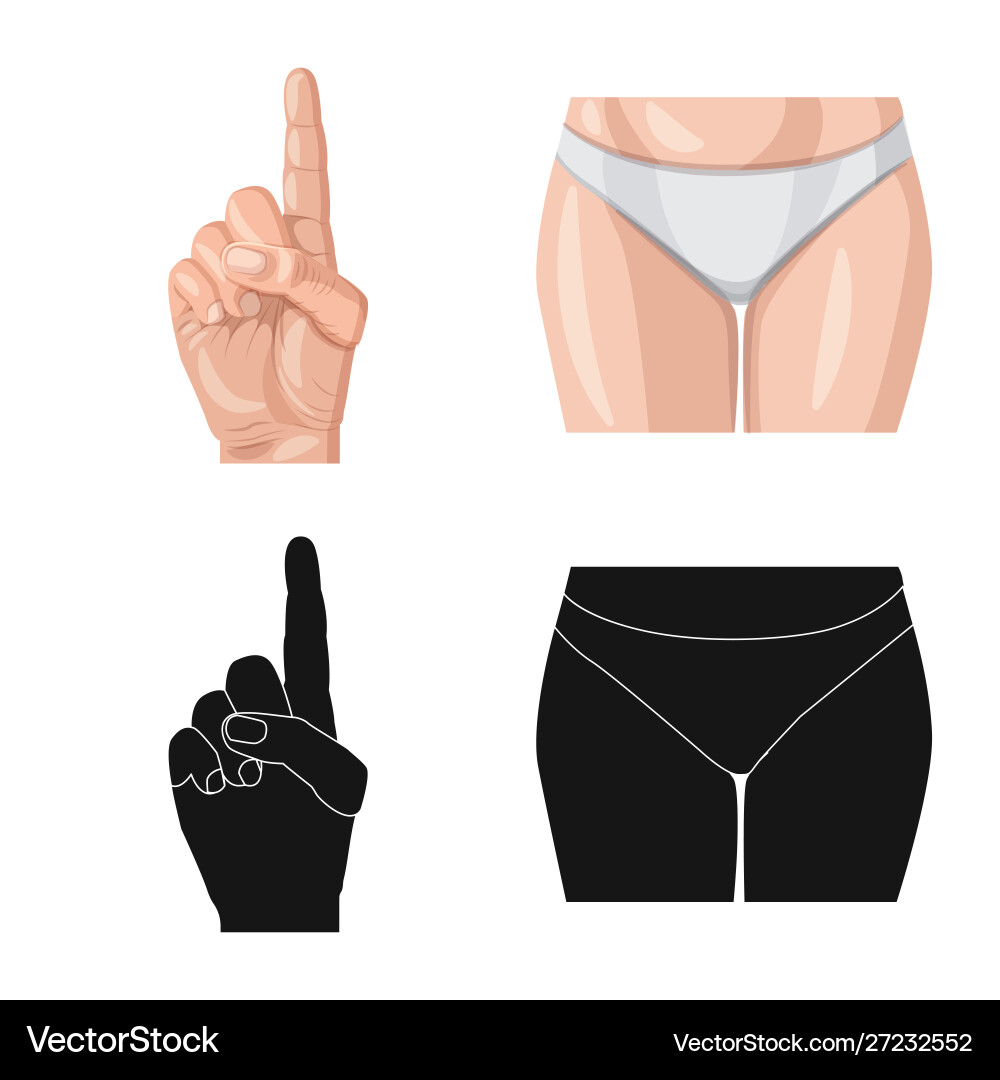 Isolated object human and part symbol vector image