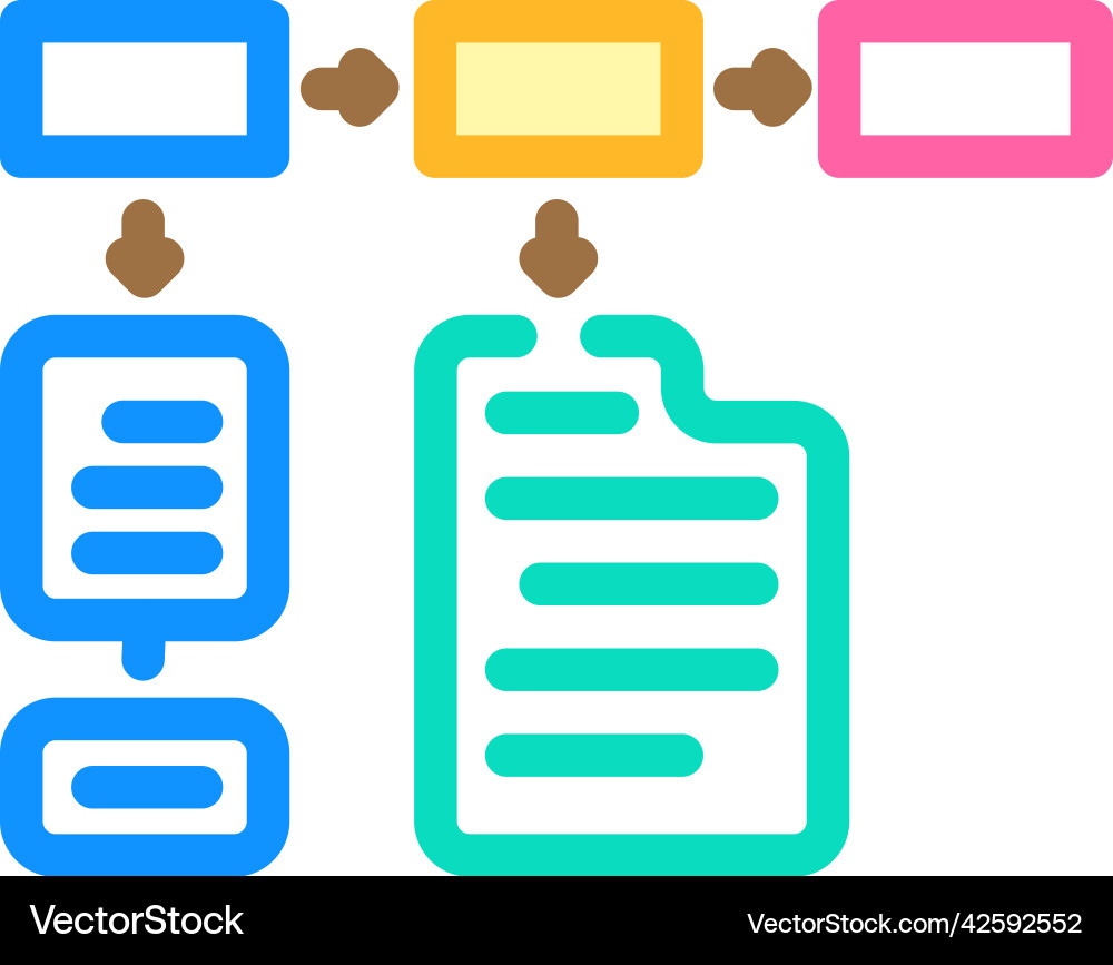Learning structure color icon Learning structure color icon Vector Image