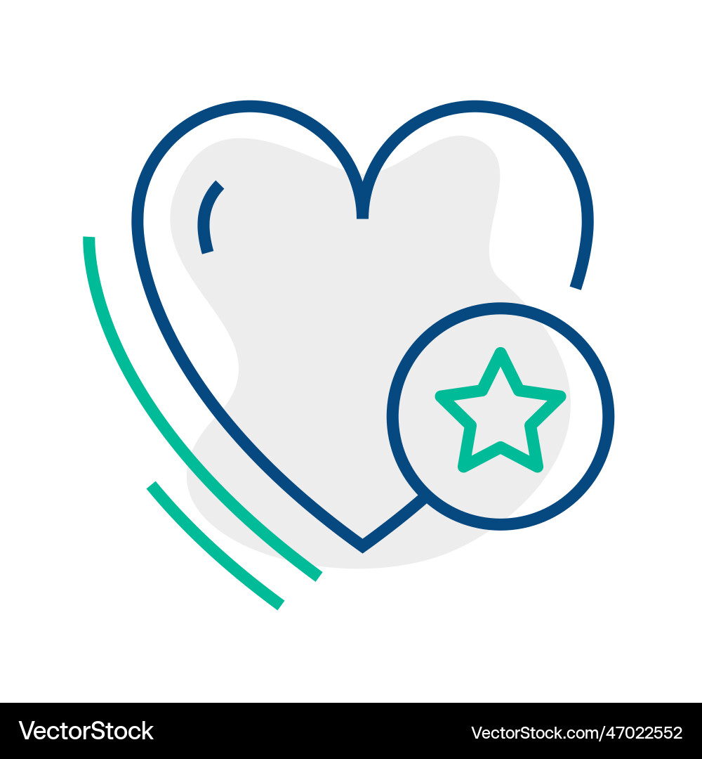 Linear icon of heart in minimal style Linear icon of heart in minimal style vector image