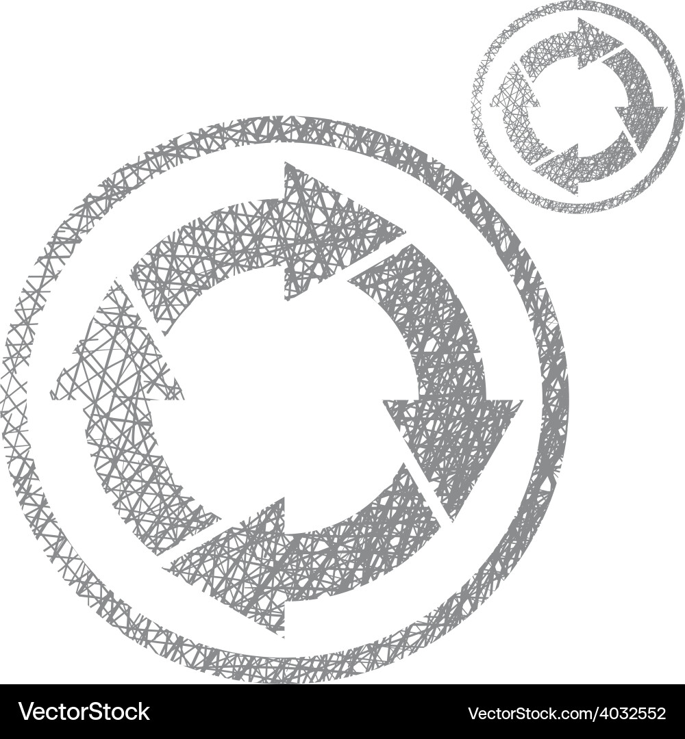 Loop arrows conceptual symbol simple single color Vector Image