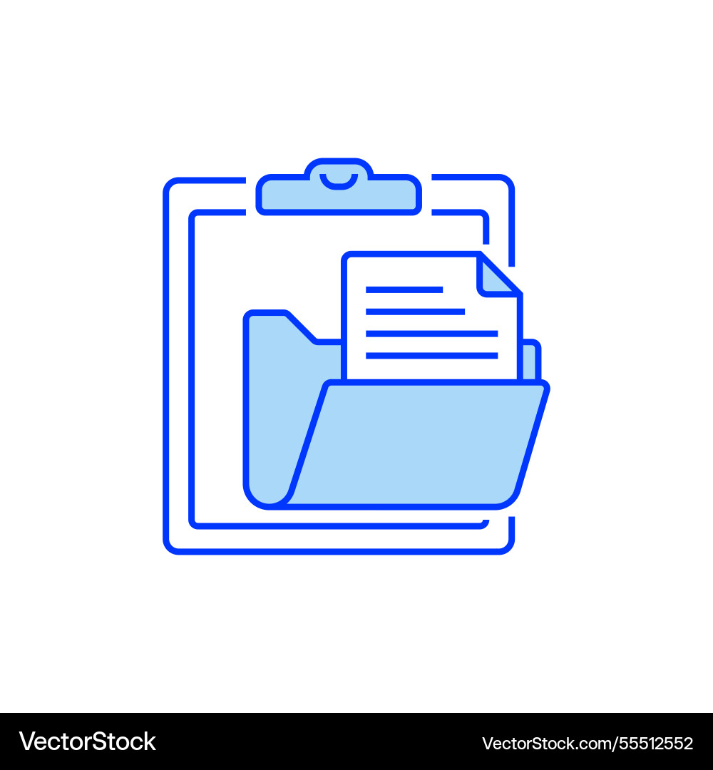 Project summary filled line icon linear style Project summary filled line icon linear style vector image