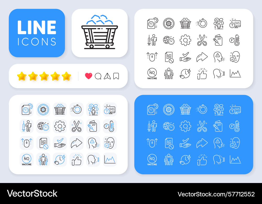 Swipe up fast recovery and wrong file line icons Swipe up fast recovery and wrong file line icons vector image