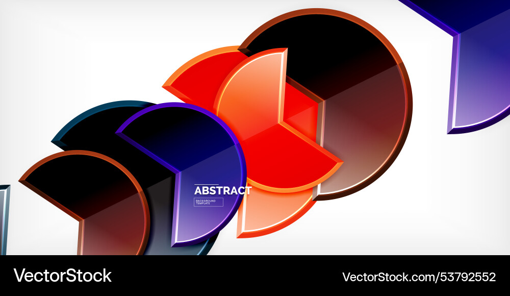Trendy round shapes with triangular angle design Vector Image