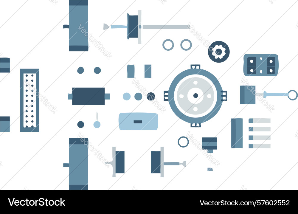 Ui ux design elements abstract tech interface vector image