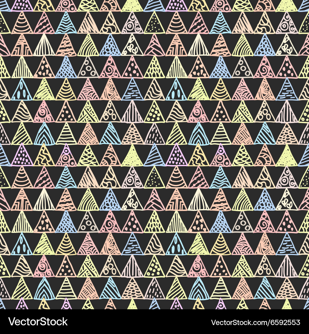 Abstract pattern of colored triangles vector image