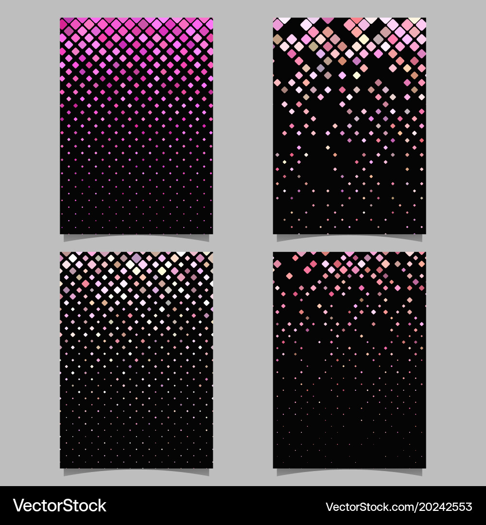 Abstract square pattern poster template - mosaic vector image