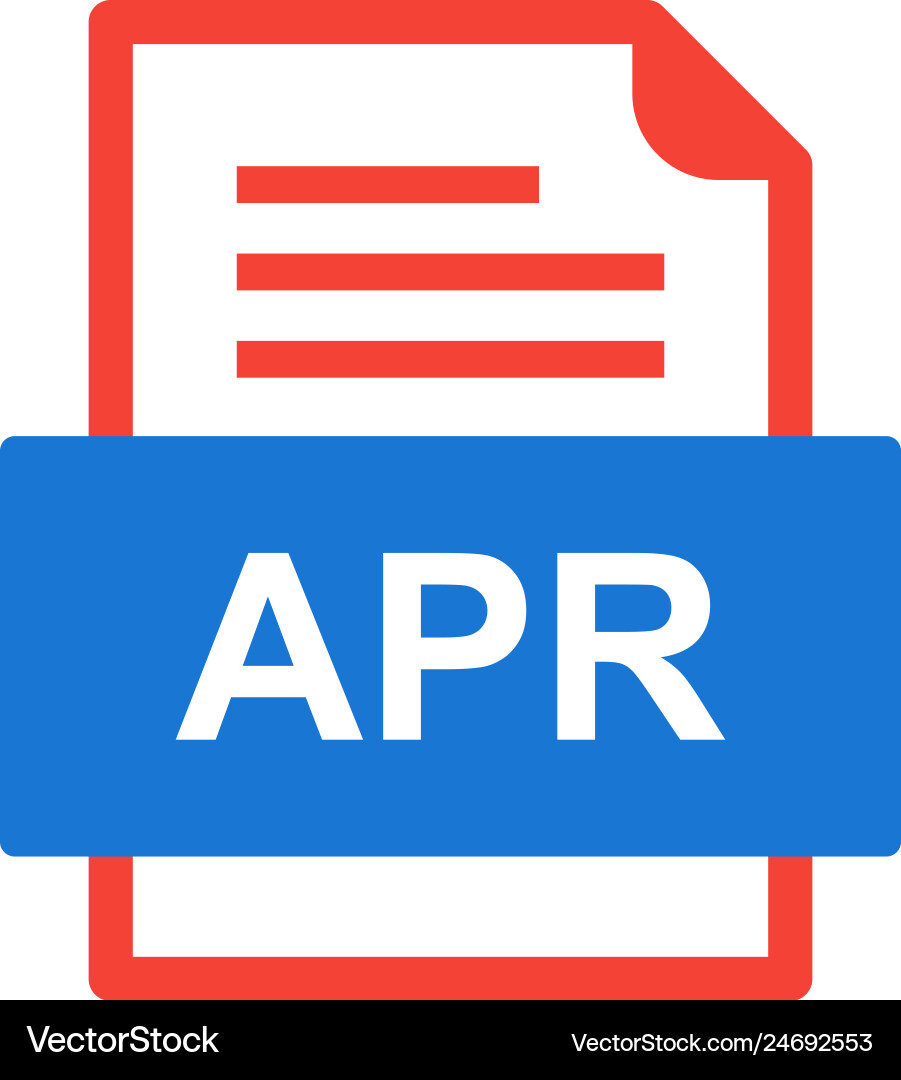 Apr file document icon Vector Image
