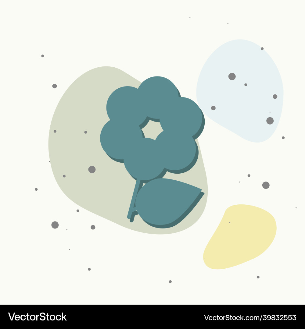 Blumensymbol minimalistisches Design auf mehrfarbig Blumensymbol minimalistisches Design auf mehrfarbig vektorbild
