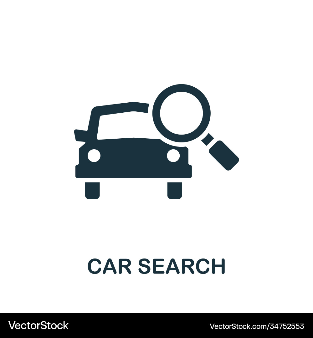 Car search icon simple element from carsharing vector image