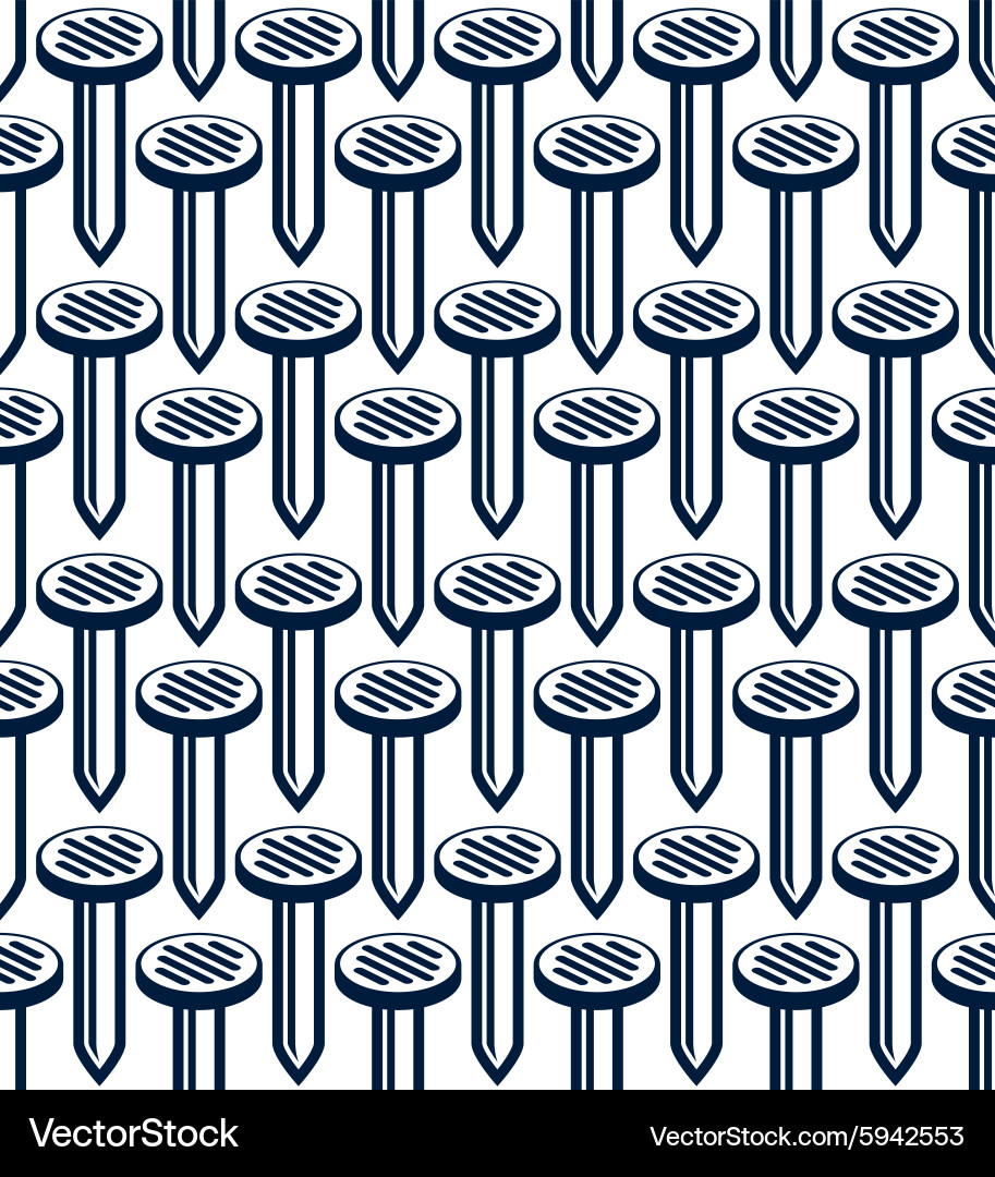 Continuous backdrop with three-dimensional nails Vector Image