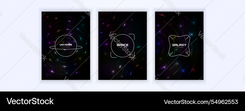 Cover circle outer space design background Cover circle outer space design background vector image