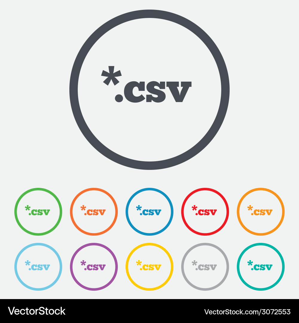 File document icon download csv button vector image