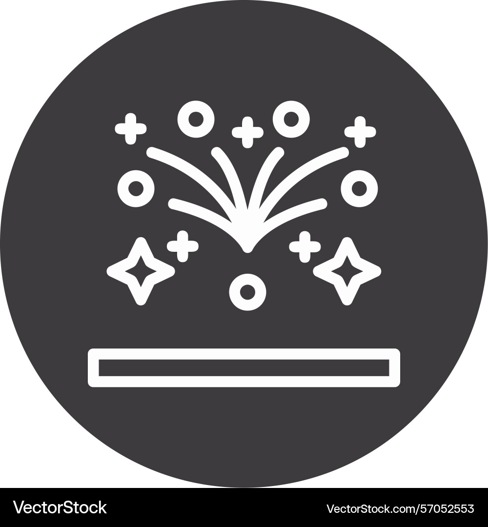 Fireworks line circle style icon design Vector Image