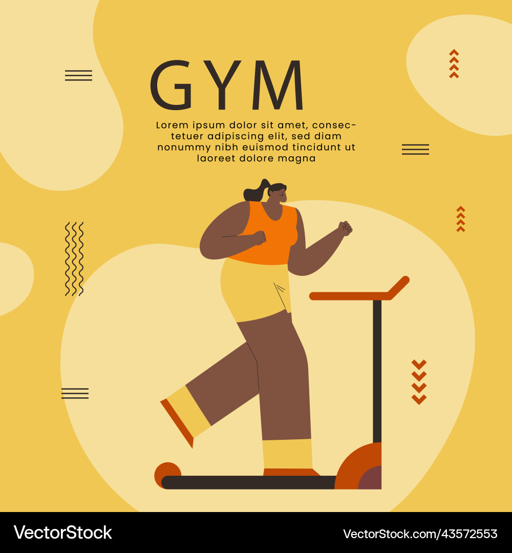 Flat gym and exercise posts set vector image