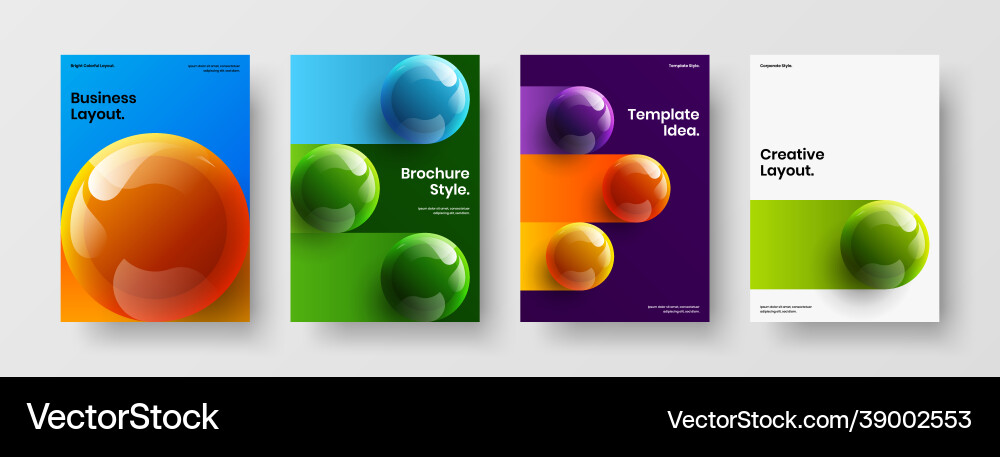 Geometric leaflet a4 design layout bundle Geometric leaflet a4 design layout bundle Vector Image