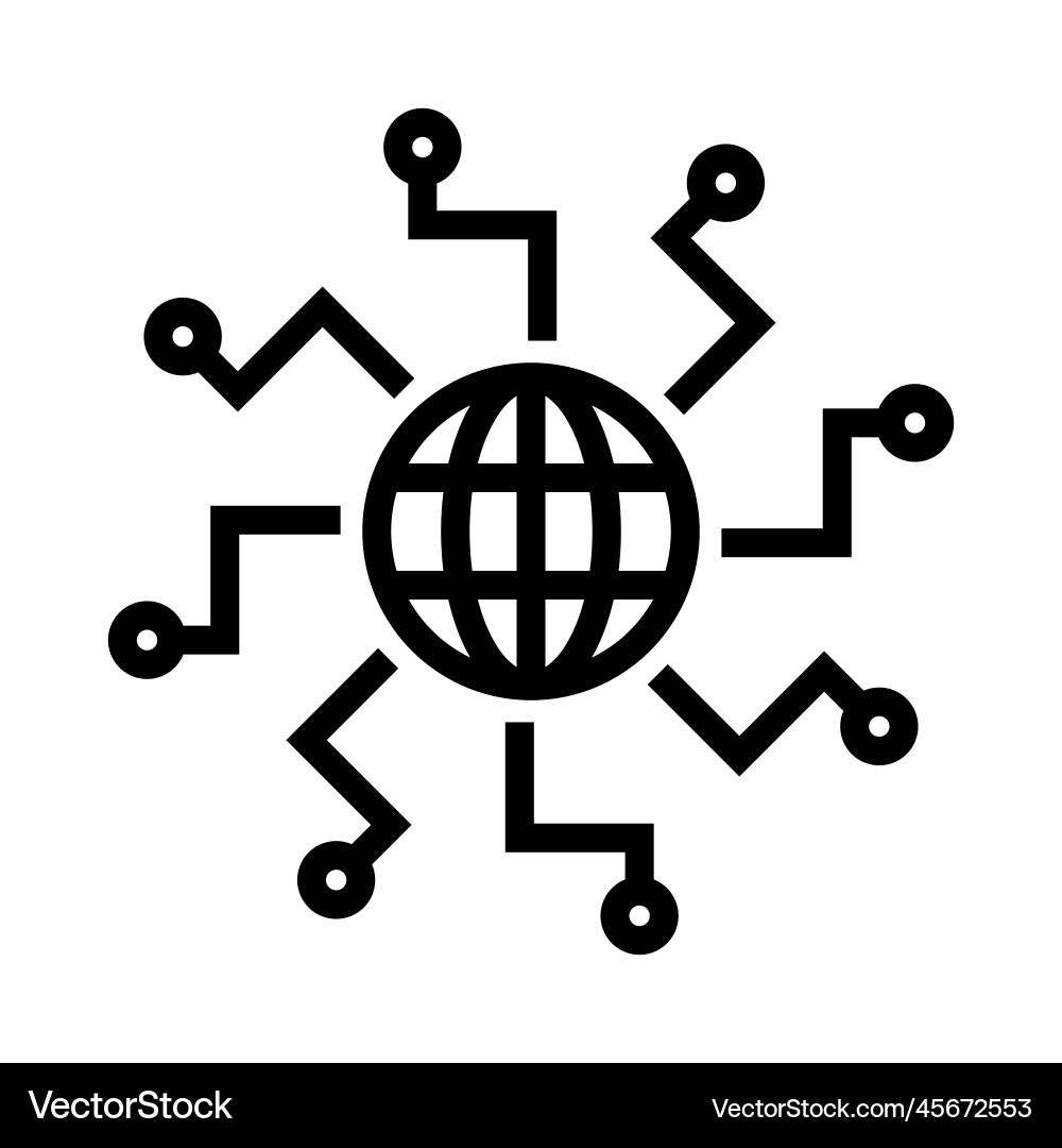Internet symbol or browser and web icon vector image